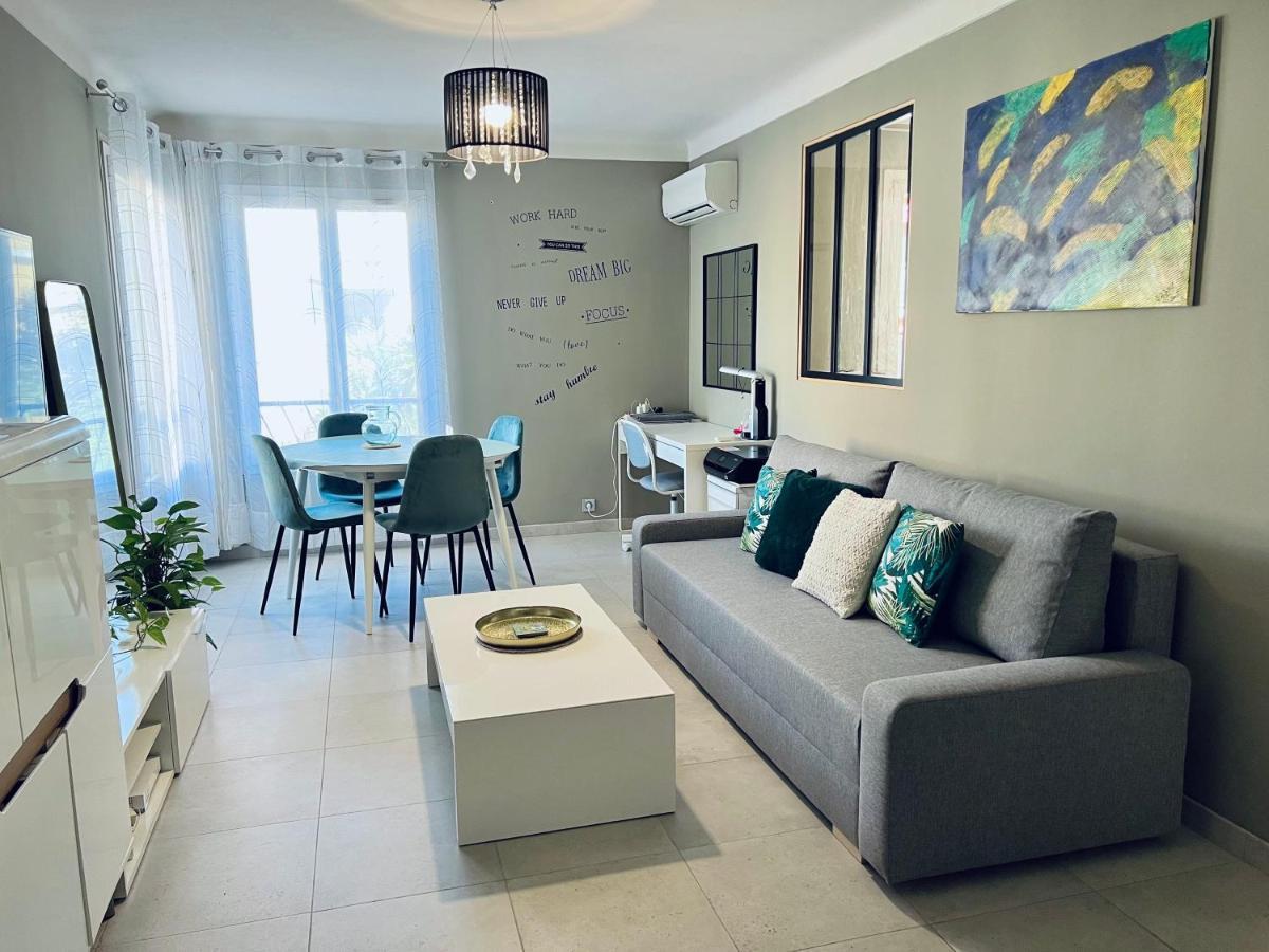 דירות Nice West Cosy Flat Balcony, Near Airport, Train, Beach, Public Transport, Supermarket, Comfortable And Well Equipped מראה חיצוני תמונה